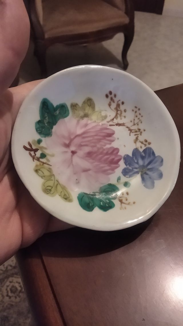 Piattini giapponesi vintage dipinti a mano