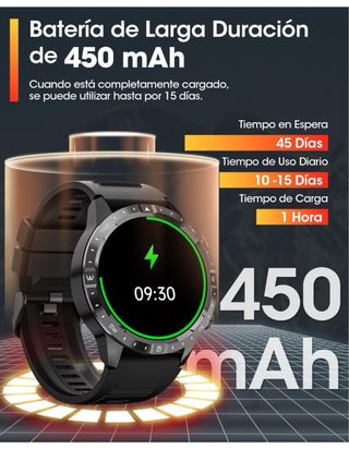 Reloj Inteligente Hombre 1.43 AMOLED Negro