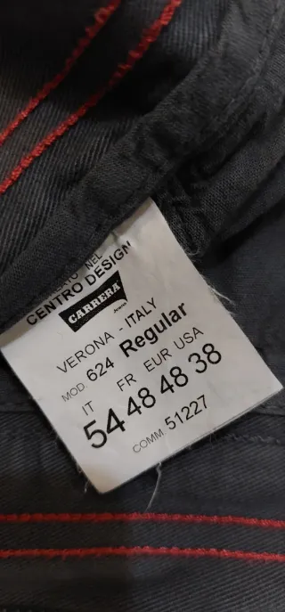 Pantaloni Carrera Uomo TG 54 Blu