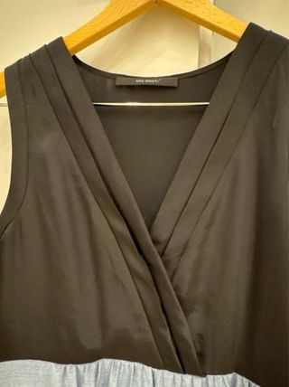 Vestido fiesta negro y azul