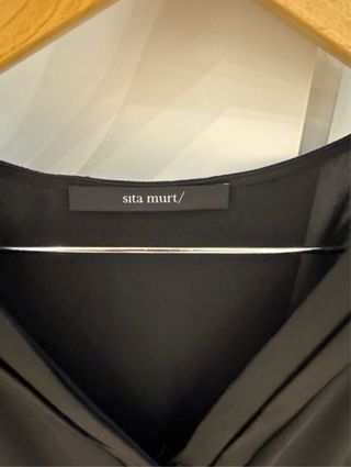 Vestido fiesta negro y azul