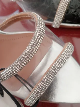 Sandalias Zara Talla 39 Plata