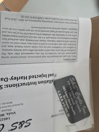 Kit Filtro Aire S&S Mini Teardrop Harley