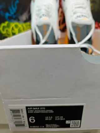 Nike Air Max 270 Naranja y Blanco