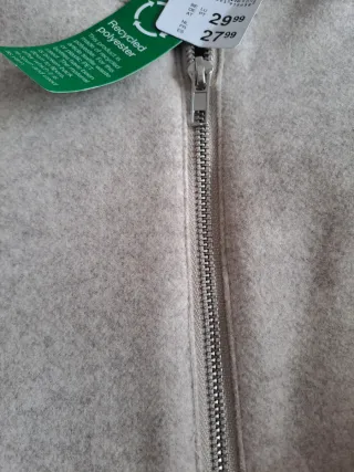 Bomber lana beige y negra