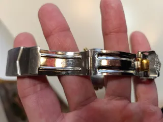 Orologio bicolore oro e argento