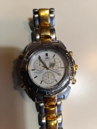 Orologio bicolore oro e argento