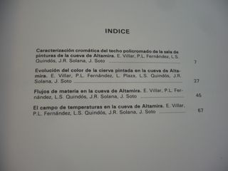 ESTUDIOS FISICO-QUIMICO SOBRE LA CUEVA DE ALTAMIRA