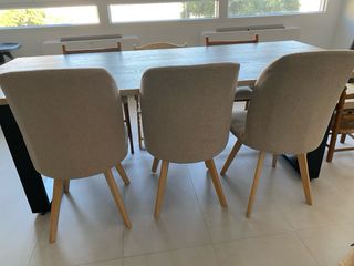 Sillas de comedor beige (pack 4)