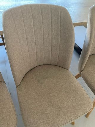 Sillas de comedor beige (pack 4)
