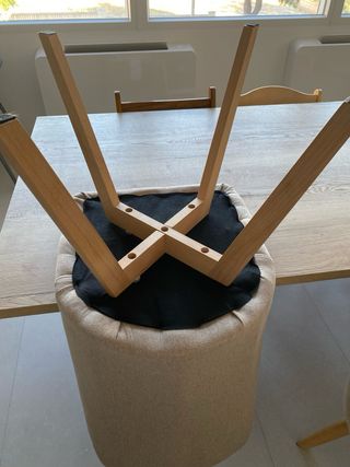 Sillas de comedor beige (pack 4)