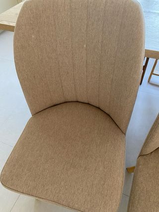Sillas de comedor beige (pack 4)