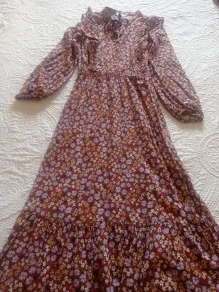 Vestido MIDI floral manga larga