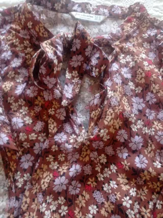 Vestido MIDI floral manga larga