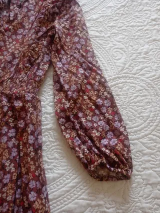 Vestido MIDI floral manga larga