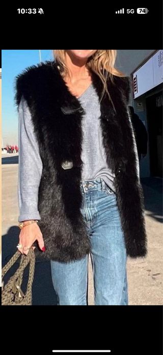 Chaleco pelo Zara mujer