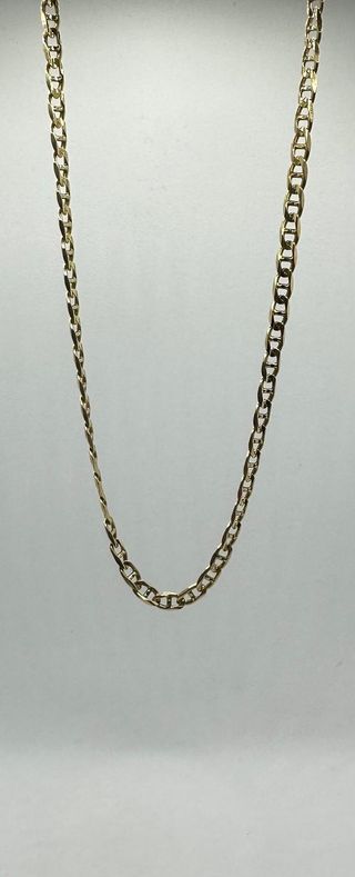 Cadena Barbada Barra de oro 18k, 19.25 g, 51 cm.