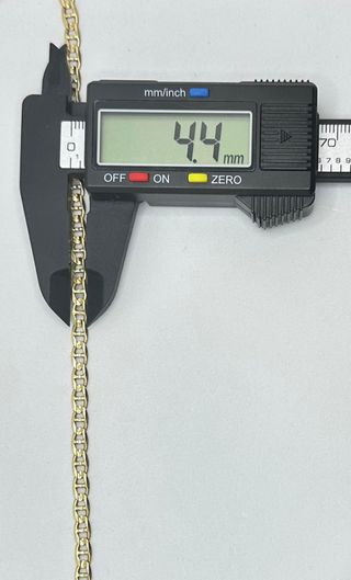 Cadena Barbada Barra de oro 18k, 19.25 g, 51 cm.