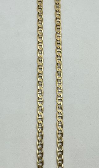 Cadena Barbada Barra de oro 18k, 19.25 g, 51 cm.