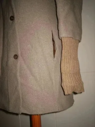 Abrigo Lana Gris T. 38