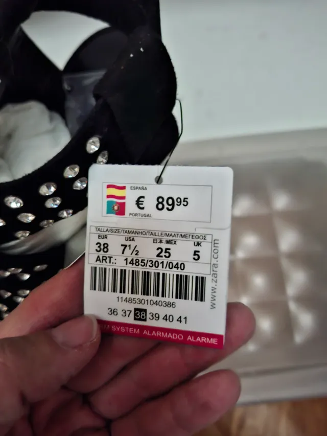 Sandalias Tacón Adornadas Talla 38