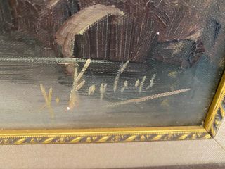 Quadro Óleo J. Anaya 74,5x67cm