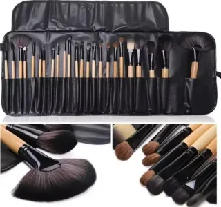 Neceser Bolsa 24 Pinceles Brochas Maquillaje