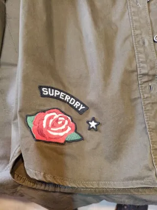 Camisa Superdry verde talla XS