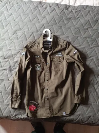 Camisa Superdry verde talla XS