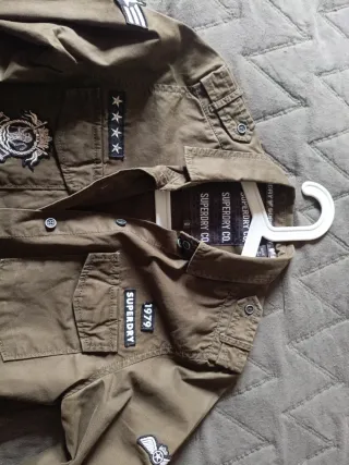 Camisa Superdry verde talla XS