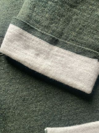 Trenca de lana verde y beige