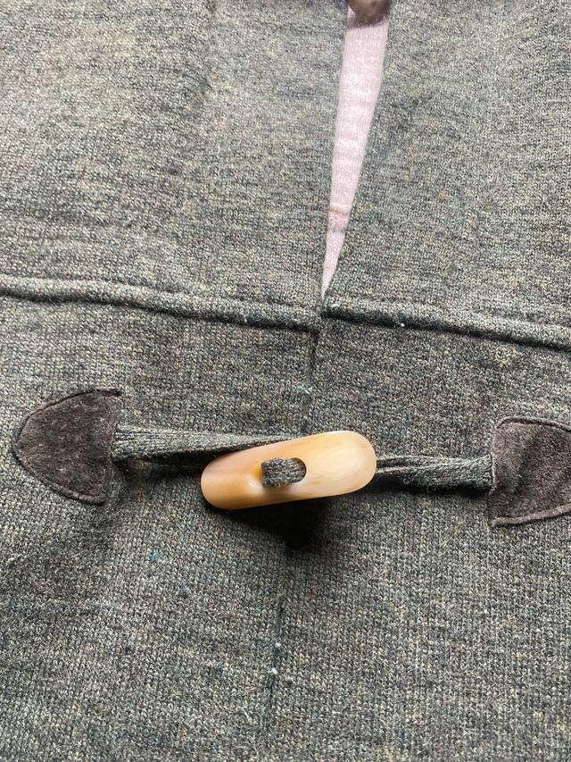 Trenca de lana verde y beige