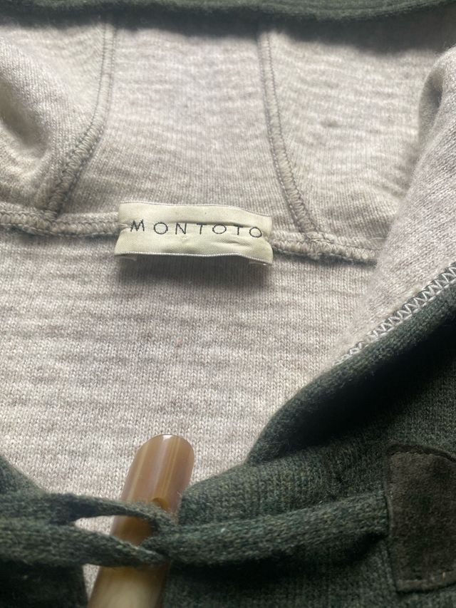 Trenca de lana verde y beige