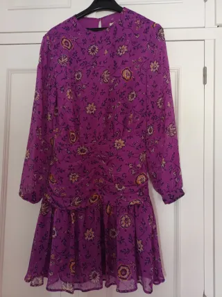 Vestido morado estampado floral