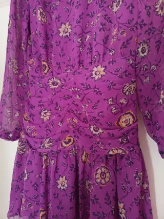 Vestido morado estampado floral