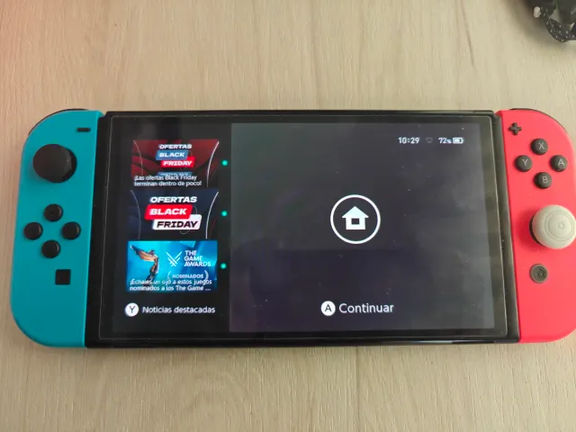 Nintendo Switch OLED Roja/Azul + Funda y protector