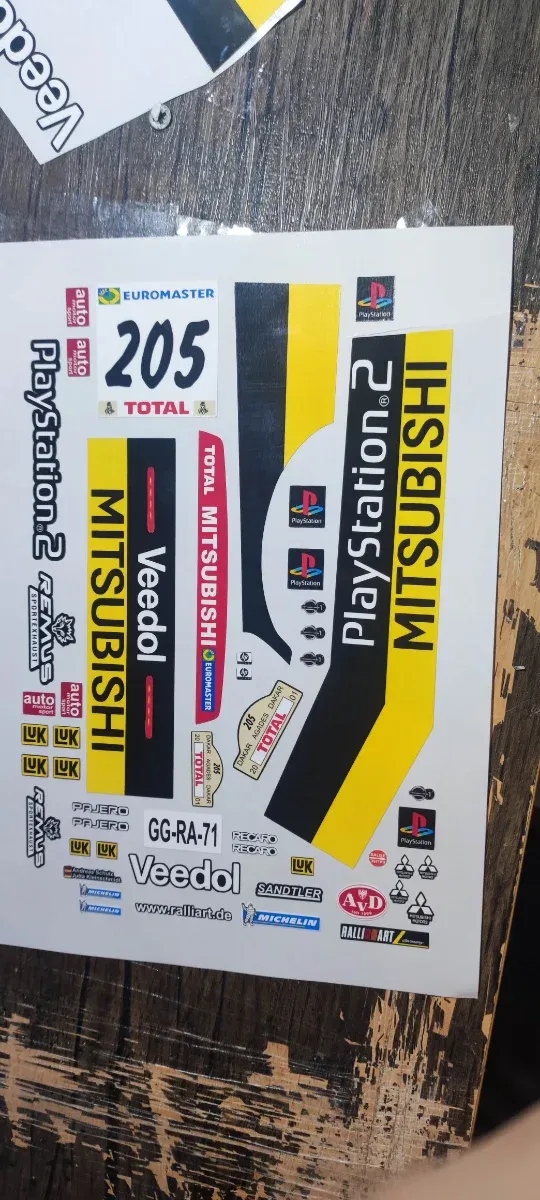 Pegatinas Mitsubishi Ps2 Tamiya 1/10 rc crawler 33