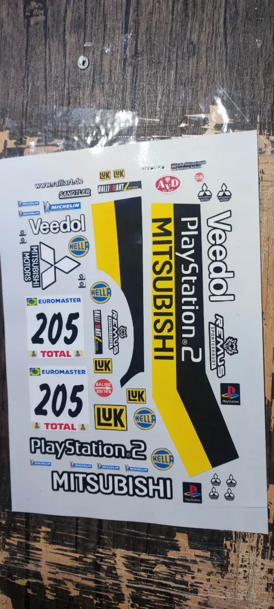 Pegatinas Mitsubishi Ps2 Tamiya 1/10 rc crawler 33