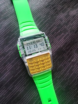 Reloj Casio Vintage retro Databank hielo Verde