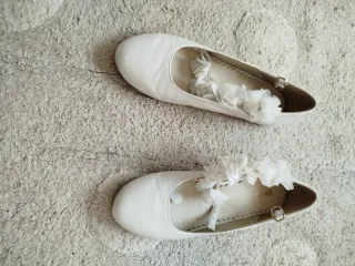 Zapatos bailarina niña blancos