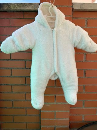 Buzo polar para bebé blanco