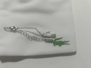 Pulsera Lacoste Cocodrilo Plateada