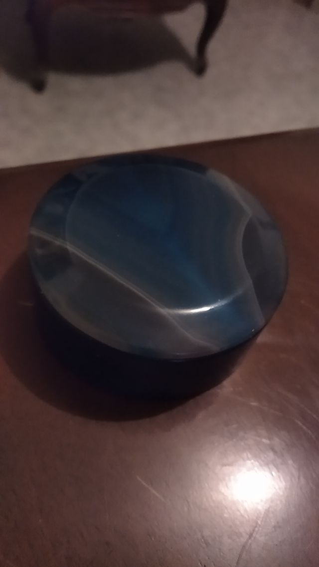 Portagioie in agata blu brasiliana