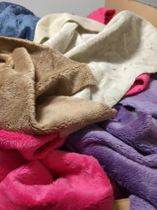 Retales tela Minky pelito varios colores