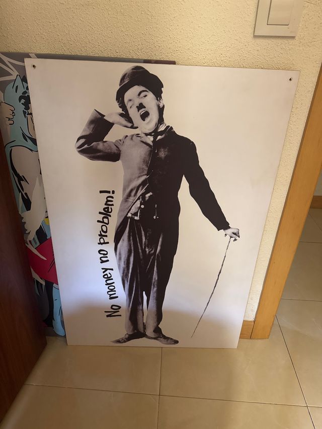Cuadro Charles Chaplin No money no problem
