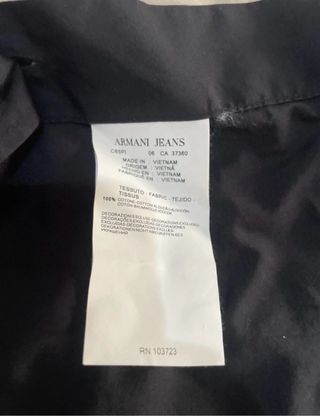 Camisa Armani Jeans Negra