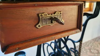Mesa Alta Barra Diseño Pfaff Madera Metal FXSecret