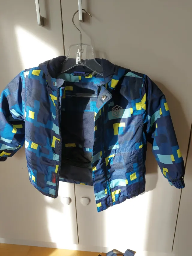 Conjunto esquí niño azul y amarillo