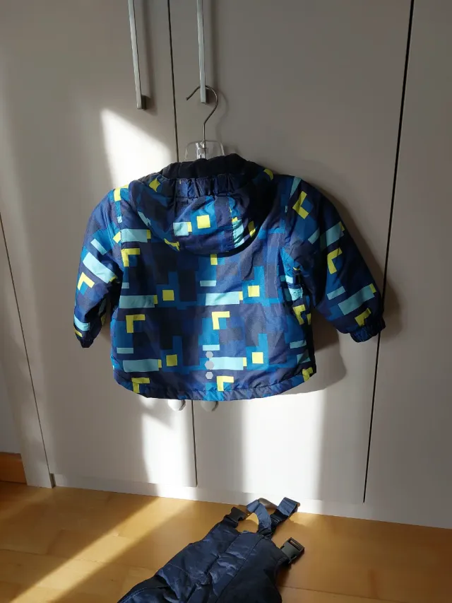 Conjunto esquí niño azul y amarillo