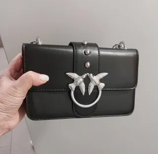 Borsetta Pinko nera con uccellini
